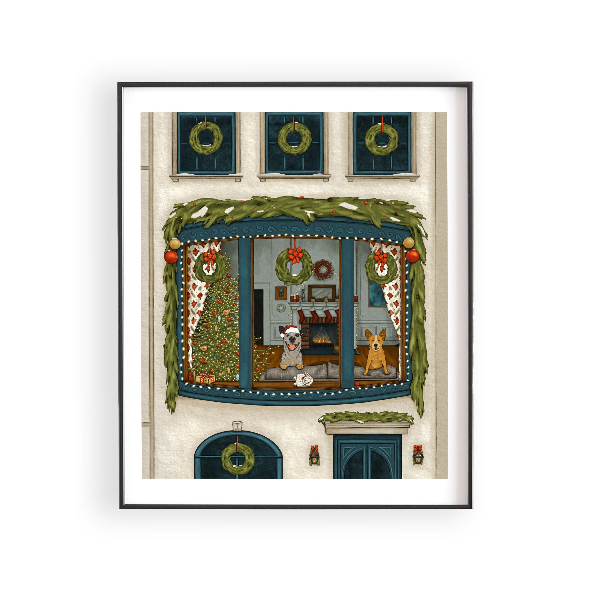 Cold Noses Warm Wishes Christmas Art Print