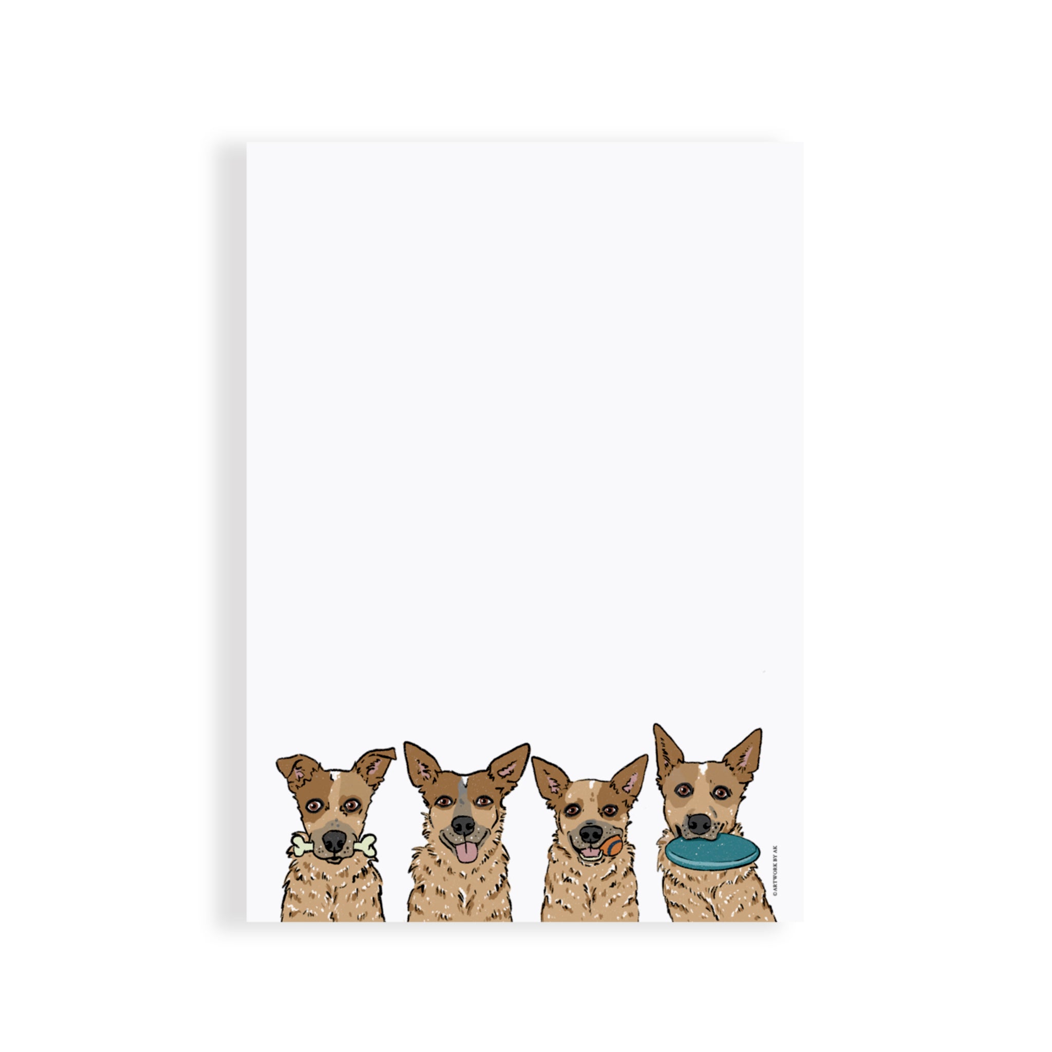 Red Heeler Blank Notepad