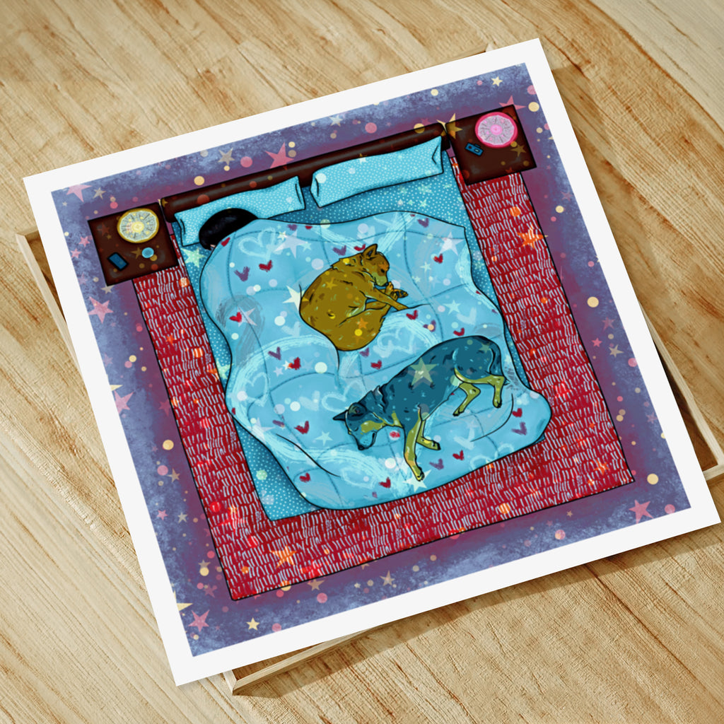 Cattle Dog Wall Art | Starry Slumber | Artwork by AK