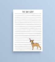 Red Heeler Lined Notepad