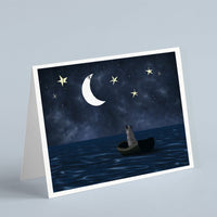 Blue Moon + Stars Card